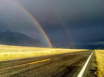 Rainbow over Borah